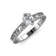 4 - Florie Classic 7x5 mm Oval Shape Forever One Moissanite Solitaire Engagement Ring 