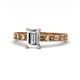 1 - Niah Classic 1.00 ct IGI Certified Lab Grown Diamond Emerald Shape (7x5 mm) Solitaire Engagement Ring 