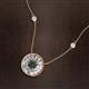 2 - Lillac Iris 0.55 ctw RoundLab Created Alexandrite and Baguette Diamond Milgrain Halo Pendant Necklace with Diamond Stations 