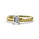 1 - Eudora Classic 1.00 ct IGI Certified Lab Grown Diamond Emerald Cut (7x5 mm) Solitaire Engagement Ring 