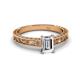 2 - Florie Classic 1.00 ct IGI Certified Lab Grown Diamond Emerald Cut (7x5 mm) Solitaire Engagement Ring 