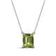 1 - Athena 2.45 ct Peridot Emerald Shape (9x7 mm) Solitaire Pendant Necklace 