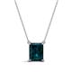 1 - Athena 3.00 ct London Blue Topaz Emerald Shape (9x7 mm) Solitaire Pendant Necklace 