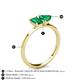4 - Esther Emerald Shape Lab Created Emerald & Heart Shape Lab Created Emerald 2 Stone Duo Ring 