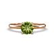 1 - Elodie 6.50 mm Round Peridot Solitaire Engagement Ring 