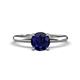 1 - Elodie 6.00 mm Round Blue Sapphire Solitaire Engagement Ring 