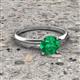 3 - Elodie 6.00 mm Round Emerald Solitaire Engagement Ring 