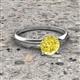 3 - Elodie 6.00 mm Round Yellow Diamond Solitaire Engagement Ring 