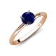 4 - Elodie 6.00 mm Round Blue Sapphire Solitaire Engagement Ring 