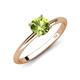 4 - Elodie 6.50 mm Round Peridot Solitaire Engagement Ring 