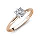 4 - Elodie 6.50 mm Round Forever Brilliant Moissanite Solitaire Engagement Ring 