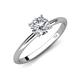 4 - Elodie 6.50 mm Round Forever One Moissanite Solitaire Engagement Ring 