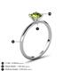 5 - Elodie 6.50 mm Round Peridot Solitaire Engagement Ring 