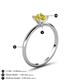 5 - Elodie 6.00 mm Round Yellow Diamond Solitaire Engagement Ring 