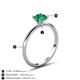 5 - Elodie 6.00 mm Round Emerald Solitaire Engagement Ring 