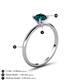 5 - Elodie 6.50 mm Round London Blue Topaz Solitaire Engagement Ring 