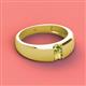 2 - Ethan 3.00 mm Round Peridot and Yellow Sapphire 2 Stone Men Wedding Ring 