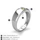 4 - Ethan 3.00 mm Round Lab Created Alexandrite and Citrine 2 Stone Men Wedding Ring 
