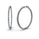 1 - Carisa 2.10 ctw (1.80 mm) Inside Outside Round Aquamarine and Natural Diamond Eternity Hoop Earrings 