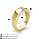 4 - Ethan 3.00 mm Round Citrine and Opal 2 Stone Men Wedding Ring 