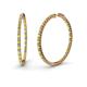 1 - Carisa 2.50 ctw (1.80 mm) Inside Outside Round Yellow Sapphire and Natural Diamond Eternity Hoop Earrings 