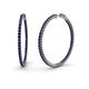 1 - Carisa 2.63 ctw (1.80 mm) Inside Outside Round Blue Sapphire Eternity Hoop Earrings 