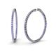 1 - Carisa 2.50 ctw (1.80 mm) Inside Outside Round Tanzanite Eternity Hoop Earrings 