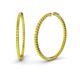 1 - Carisa 2.50 ctw (1.80 mm) Inside Outside Round Yellow Sapphire Eternity Hoop Earrings 