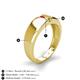 4 - Ethan 3.00 mm Round Ruby and Citrine 2 Stone Men Wedding Ring 