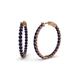 1 - Carisa 1.89 ctw (2.30 mm) Inside Outside Round Blue Sapphire Eternity Hoop Earrings 