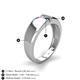 4 - Ethan 3.00 mm Round Pink Sapphire and London Blue Topaz 2 Stone Men Wedding Ring 