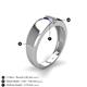 4 - Ethan 3.00 mm Round Blue Sapphire and Pink Sapphire 2 Stone Men Wedding Ring 