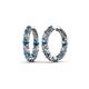 1 - Carisa 3.80 mm Blue Topaz and Diamond Hoop Earrings 