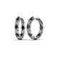 1 - Carisa 3.80 mm Black and White Diamond Hoop Earrings 