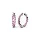 1 - Estella Pink Tourmaline Hoop Earrings 