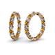 1 - Carisa 11.38 ctw (4.50 mm) Inside Outside Round Citrine and Natural Diamond Eternity Hoop Earrings 