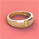 2 - Ethan 3.00 mm Round Yellow Diamond 2 Stone Men Wedding Ring 