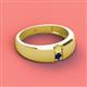 2 - Ethan 3.00 mm Round Yellow Sapphire and Blue Sapphire 2 Stone Men Wedding Ring 