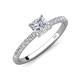 3 - Aurin IGI Certified 6.00 mm Cushion Shape Lab Grown Diamond and Diamond Engagement Ring 