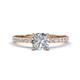 1 - Aurin 6.00 mm Cushion Shape Forever One Moissanite and Diamond Engagement Ring 