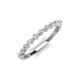 3 - Venice 2.00 mm Round Forever One Moissanite and Diamond 11 Stone Wedding Band 