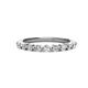 1 - Venice 2.50 mm Round Forever One Moissanite and Diamond 11 Stone Wedding Band 