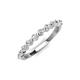 4 - Venice 2.50 mm Round Forever One Moissanite and Diamond 11 Stone Wedding Band 