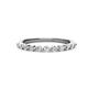 1 - Venice 2.00 mm Round Forever Brilliant Moissanite and Lab Grown Diamond 11 Stone Wedding Band 