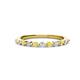1 - Venice 2.00 mm Round Yellow Sapphire and Lab Grown Diamond 11 Stone Wedding Band 