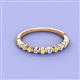 2 - Venice 2.00 mm Round Yellow Sapphire and Lab Grown Diamond 11 Stone Wedding Band 