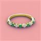 3 - Venice 2.50 mm Round Emerald and Lab Grown Diamond 11 Stone Wedding Band 
