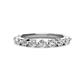 1 - Venice 3.00 mm Round Forever Brilliant Moissanite and Lab Grown Diamond 9 Stone Wedding Band 