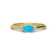 1 - Vera 6x4 mm Oval Shape Turquoise and Round Diamond Promise Ring 