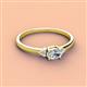 2 - Vera 6x4 mm Oval Shape Lab Grown Diamond and Round Diamond Promise Ring 